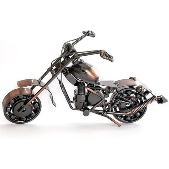 Motorcycle Model Industrial Decor Metal Iron Crafts Home Decoration Figurine - Picture 6 of 6